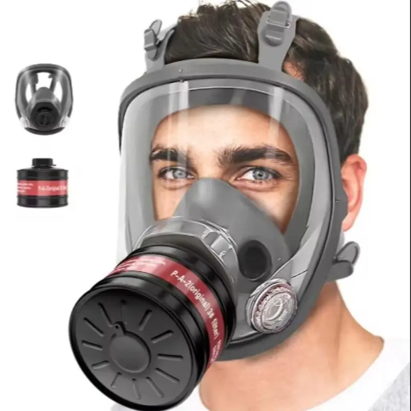 Half Face Dust Smoke Toxic Gas Protective Respirator Mask, Firefighting Paint Industrial Coal Biochemical Protection, Safety Breathing Apparatus, Safety Gear, Safety Equipment, Anti Dust Mask