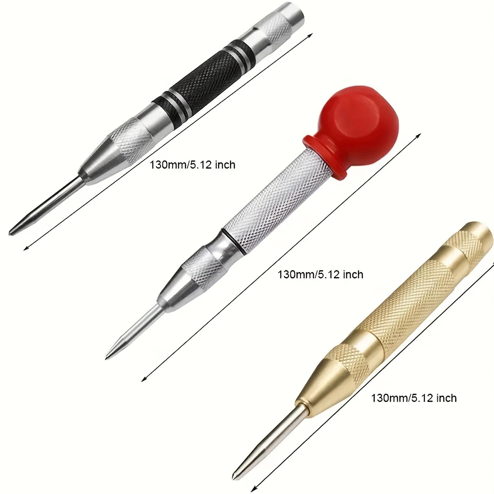 Professional Automatic Center Punch Locator Tool Kit 2 Pack with Adjustable Tension Spring Loaded Design for Accurate Metal Drilling Woodworking and Safety Glass Breaker Professional Automatic Center Punch Locator Tool Kit 2 Pack with Adjustable Tension Spring Loaded Design for Accurate Metal Drilling Woodworking and Safety Glass Breaker