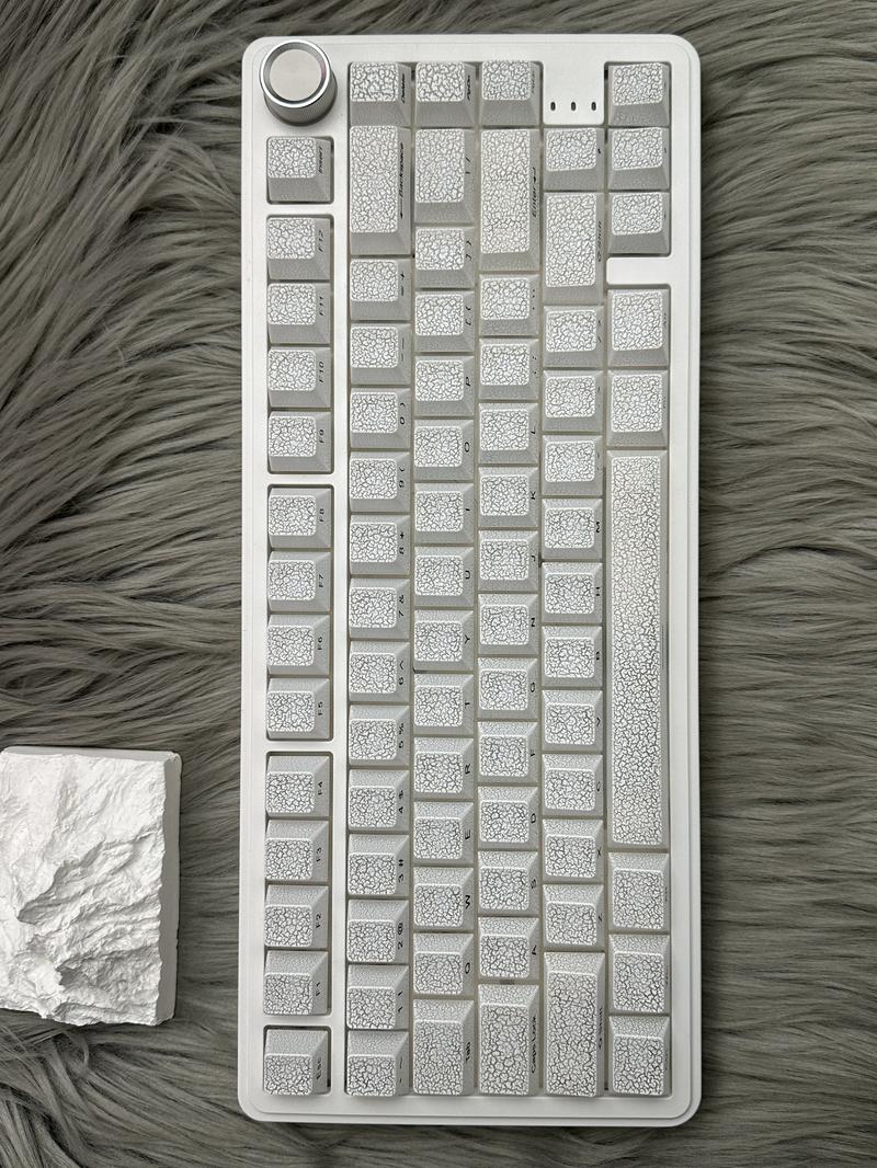 【Keycap Only】FURYCUBE Crakle Coated Translucent Keycaps 112 Keys Cherry Height Textured feel Mehcanical keyboard keycap, Cool Funny beautiful keycaps, for gaming/office/student, gift