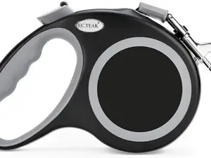 Retractable Dog Leash 26 FT, Heavy Duty Dog Leash for Dogs up to 110lbs, Strong Nylon Tape No Tangle, One-Handed Brake, Pause, Lock, Perfect for Medium Large Dogs (Black, 26 FT(66-110 LBS))