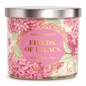 Kirkton House Fields of Lilacs Candle Floral Scented Glass Jar 14 oz 396.89g