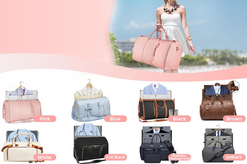 Lefame Travel Duffle Bag with Garment & Shoe Compartment, Waterproof & Breathable, TSA-Approved, 57L Capacity, Ideal for Weekender, Gym, Hospital, Holiday Travel