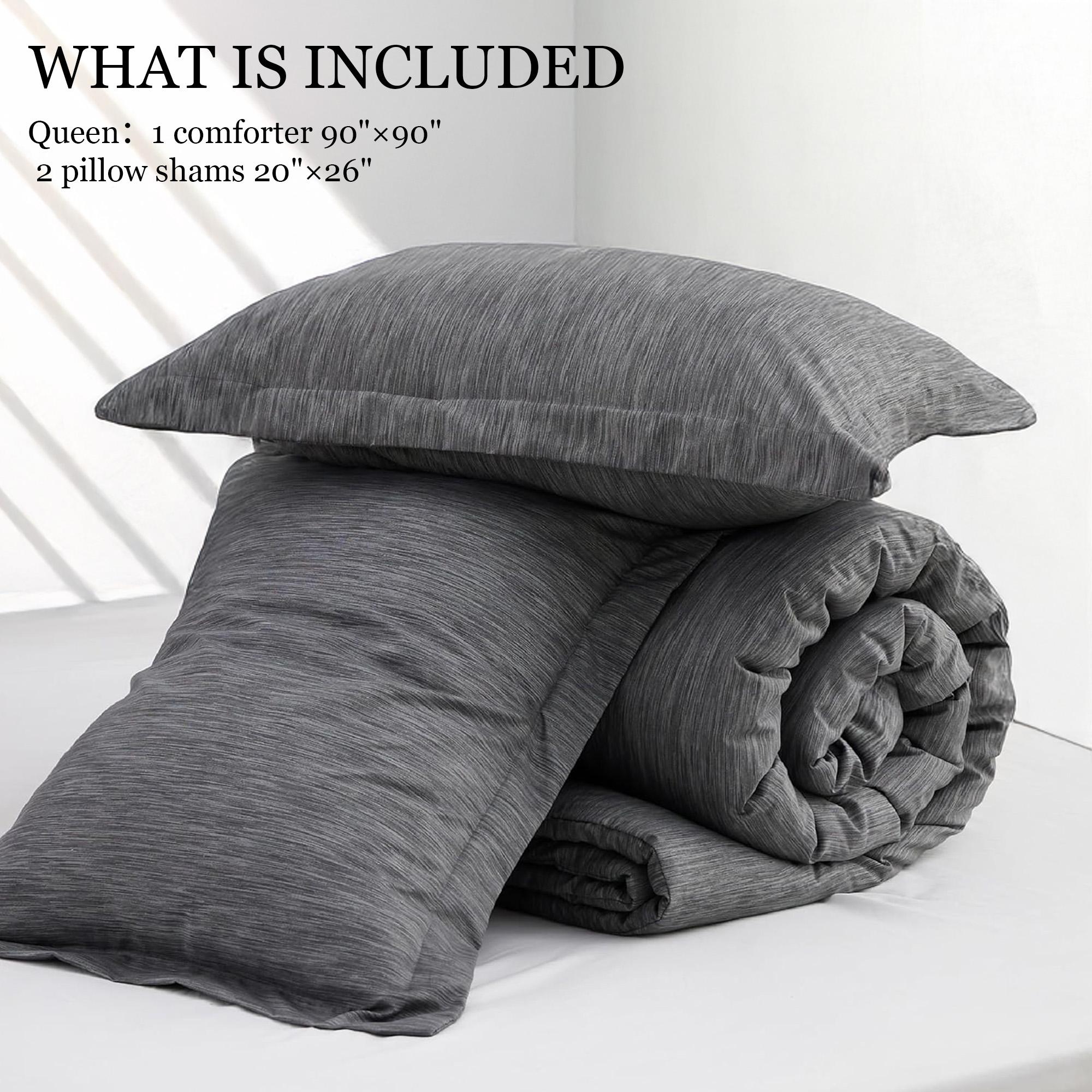 Bepatio 3pcs Soft Cozy Comforter Set Queen Size - Washable Bedding Comforter In Twin Size, Luxury Bedroom Decor Accessories, Breathable Lightweight Fluffy Bedding Sets with 1 Comforter and 2 Pillow Shams,  full comfort, Ideal Gift