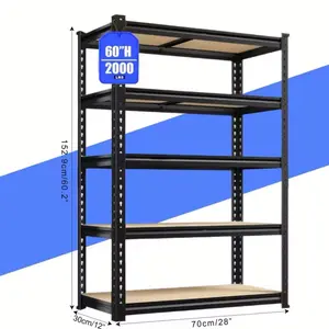 60"H Garage Shelving Storage Shelves，2000LBS Capacity Heavy Duty Adjustable Storage Shelve For Closet