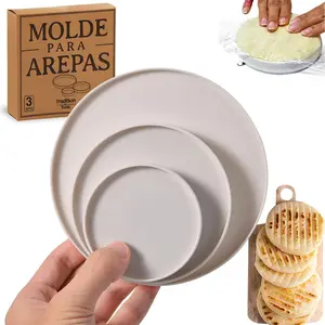 Molde para Arepas with Gift Box – 3 Sizes (5.9", 4.3", 3.1") & Double Thickness for Perfect Arepas Colombianas, Gorditas, and More – Durable, Food-Safe, Easy-to-Clean Kitchen Tool, Sturdy, Lightweight