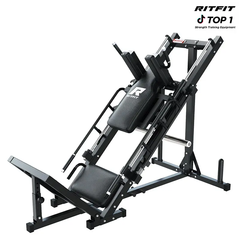 RitFit BLP01 3-In-1 Leg Press And Hack Squat Machine with Steel Foot Pedals and Anti-Slip Patterns home gym hip abduction machines Adjustable Workout Equipment Home Fitness Equipment, At Home Gym Equipment