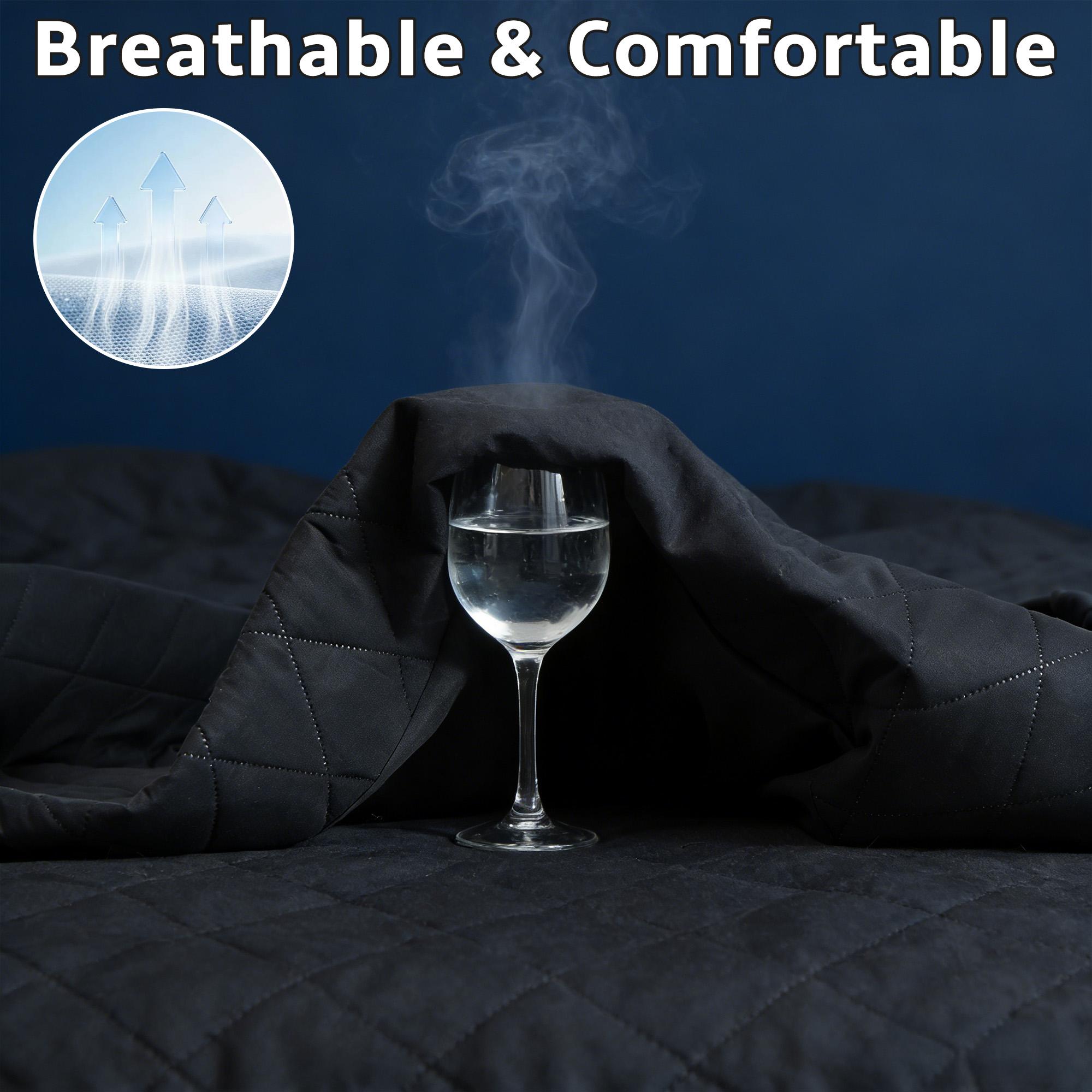 Bepatio Waterproof Mattress Protector For Queen,Twin Size,6''-18'' Deep Pockets Fitted Sheet, Breathable Friendly Fabric & Machine Washable Cooling Bedding Cover for Bedroom, Guest Room,Solid Color, bamboo sheet set