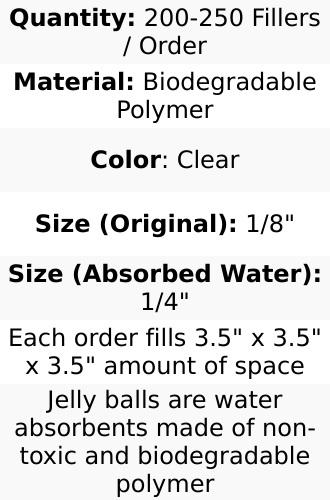 200-250 Pcs Water Gel Beads Vase Filler Clear - Small Nontoxic Jelly Balls for Floating Candles & Floral Displays