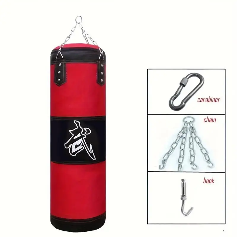 Boxing Sandbag, Heavy Punching Bag, Heavy Bags for Boxing Training, 1 Count Hanging Boxing Bag with  Chain & Hook, Martial Arts Training Equipment for Home Gym Workout, Boxing Speed Trainer, Boxing Training Gear