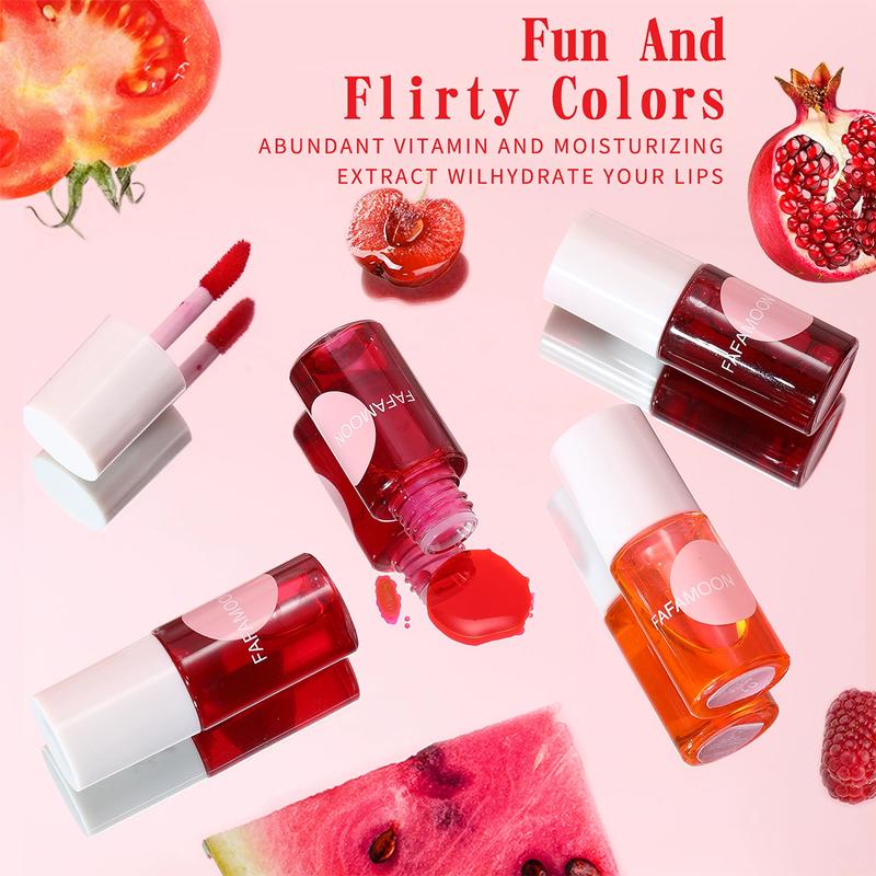 4PCS Lip Tint Stain Set, Mini Moisturizing Water Lipstick, Vivid Color Korean Lip Gloss, Long-Lasting Non-Stick Cup Multi-Use Lip and Cheek Tint