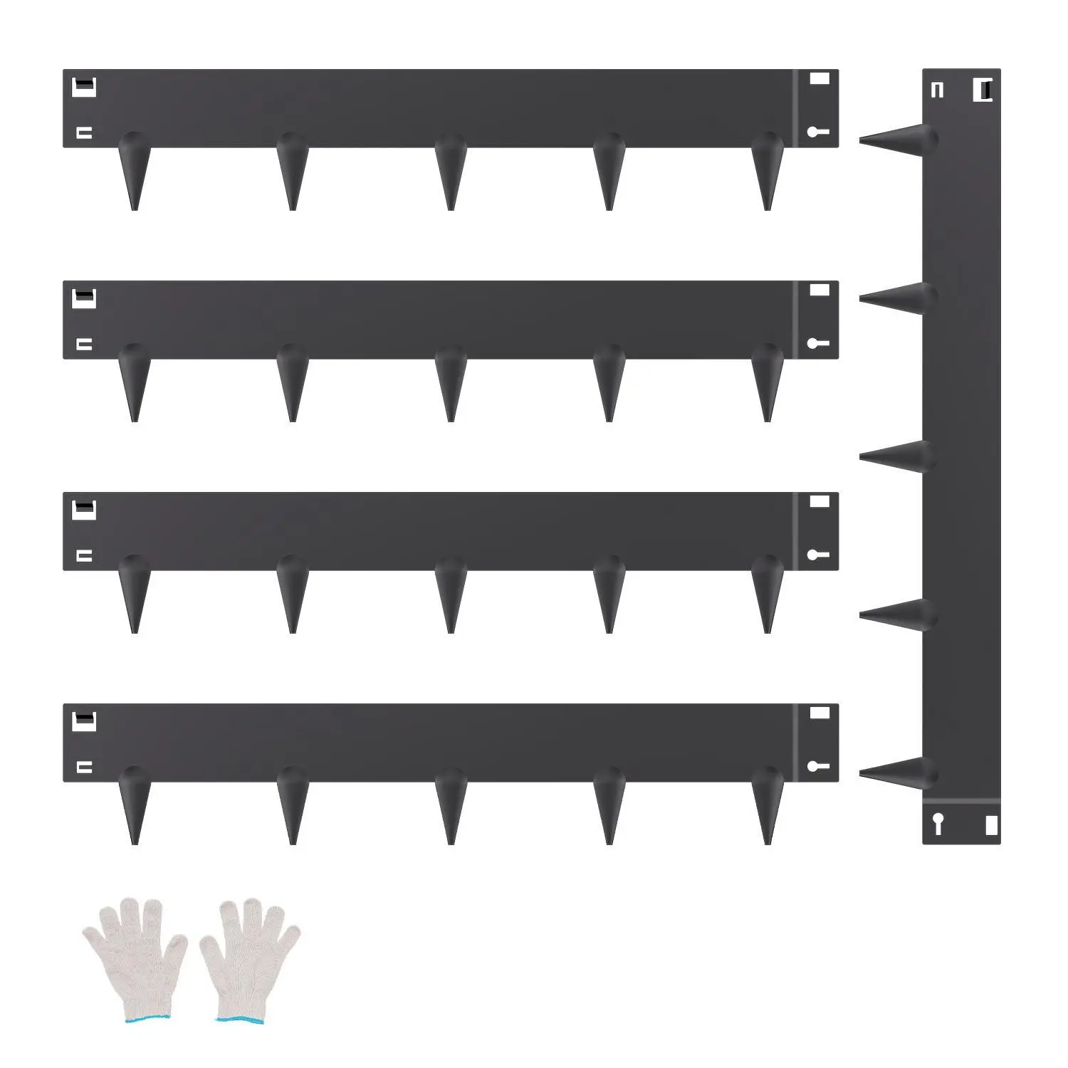 【FathersDayGift】VEVOR Steel Landscape Edging 5 Packs 39 x 4in Rust-Resistant Edging Border Black