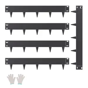 VEVOR Steel Landscape Edging 5 Packs 39 x 4in Rust-Resistant Edging Border Black