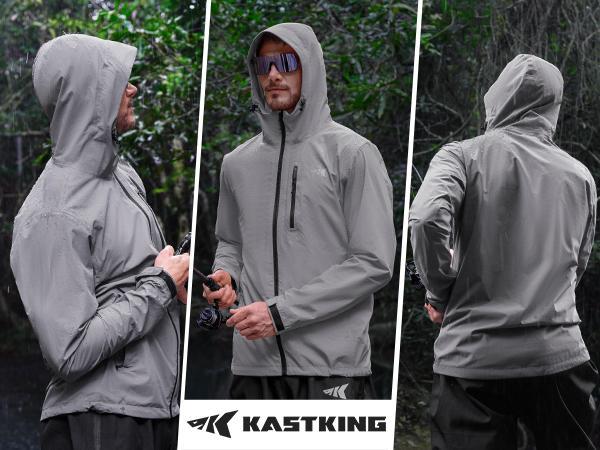KastKing HydroArmor Lightweight Rain Jacket, 2.5-Layer Waterproof Fishing Hiking Rain Suit for Men, Packable Rain Gear KastKing HydroArmor Lightweight Rain Jacket, 2.5-Layer Waterproof Fishing Hiking Rain Suit for Men, Packable Rain Gear