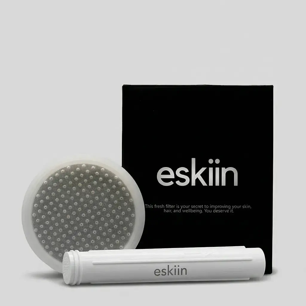 eskiin Handheld Shower Head Water Filter Replacement Cartridge, Filter for Shower Head, Indoor Bath Accessory with Easy Swap Design for Skin Health, Water Purify