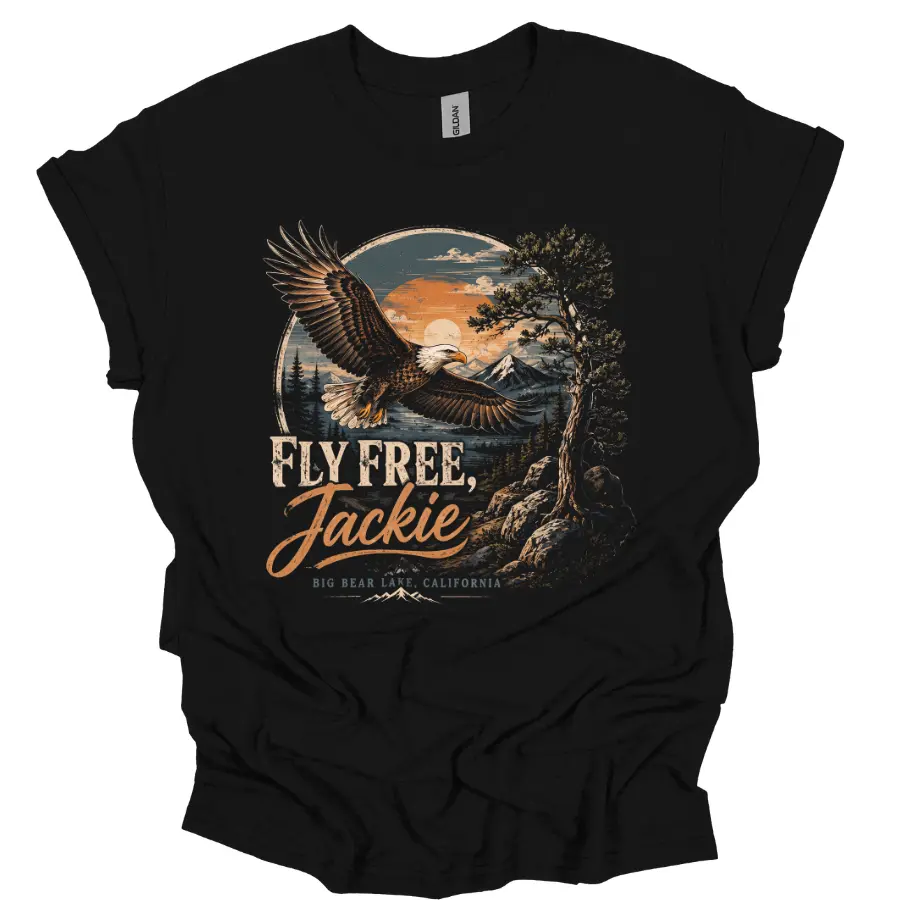 Fly Free Jackie T-Shirt, Jackie and Shadow Shirt, Jackie the Eagle Tee, Gift for Fan, Jackie Big Bear Lake