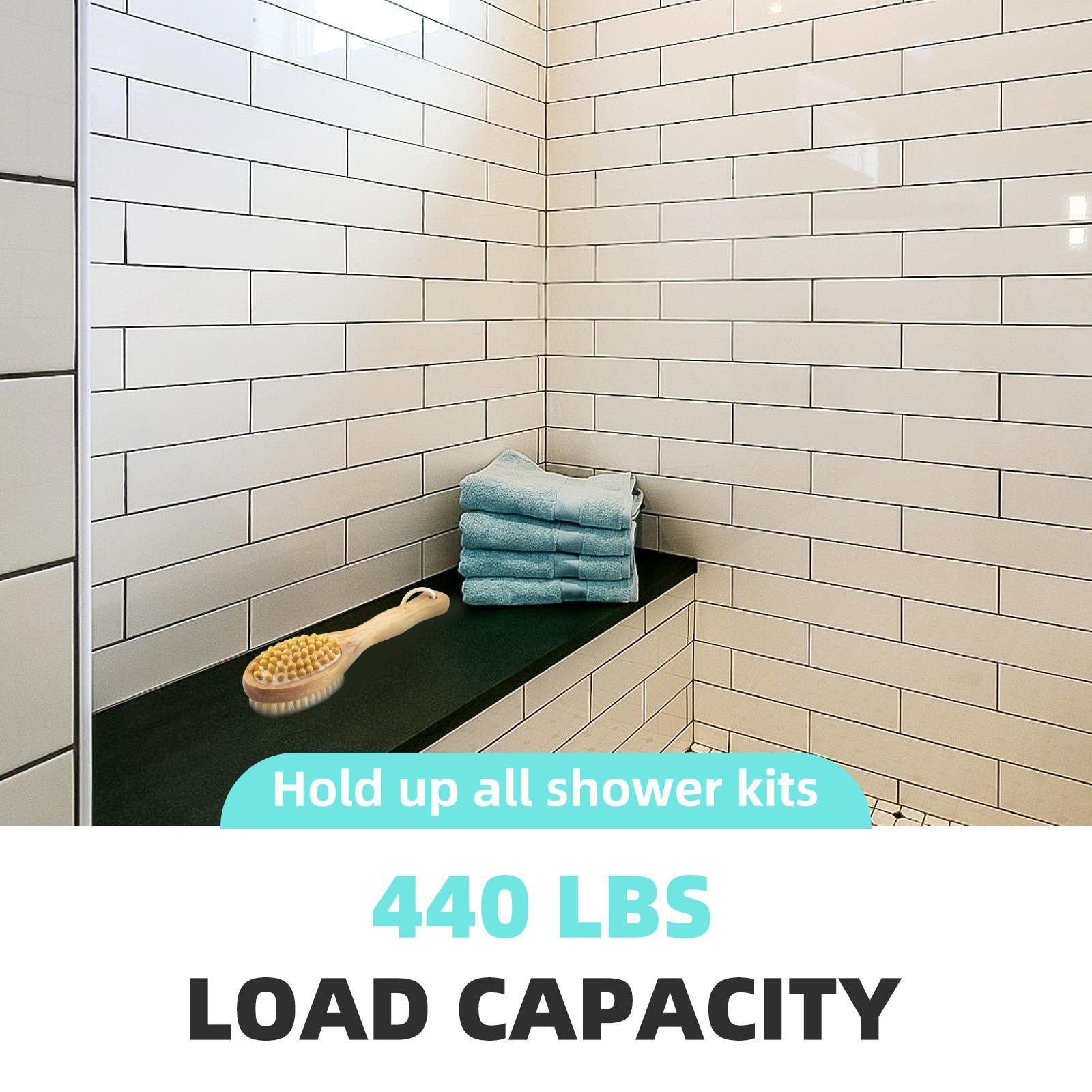 VEVOR Board Shower Bench Rectangle Bench Ready to Tile&Waterproof 38.2x11.4x20" Installation Resistance