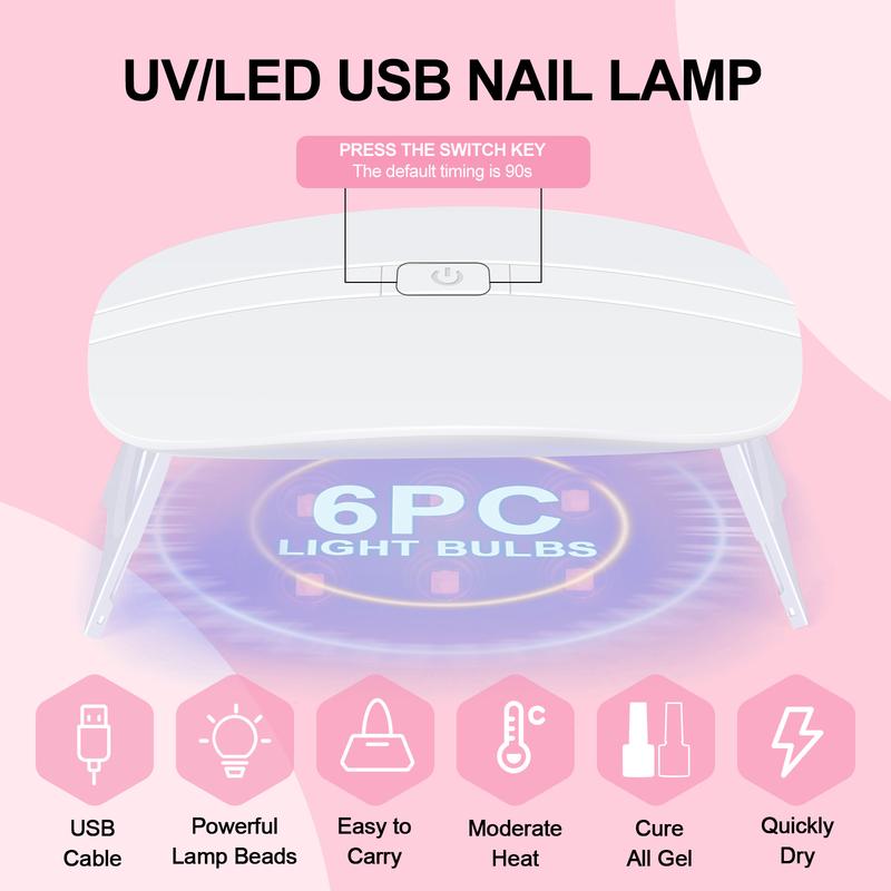 COSCELIA Acrylic Nail Kit for Beginners | Nude Acrylic Powder, UV Gel Polish & Glitter Decorations | Complete Gift for Women