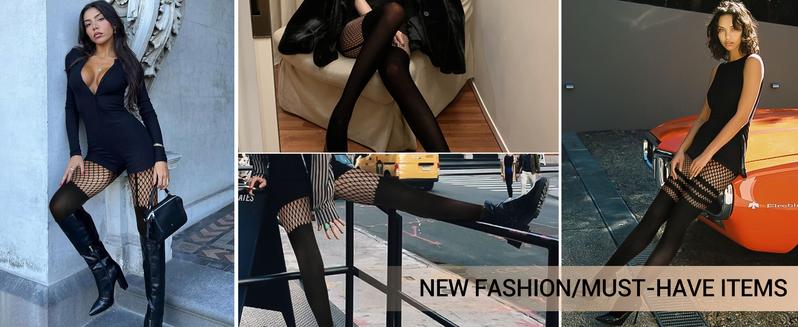 TIVIRA Mock Thigh High Stockings For Women Sexy Fishnet Tights Suspender Pantyhose 3 Pairs Lace Costume Tights Halloween Party Outfit Spooky Festival Hosiery Womenswear Socks