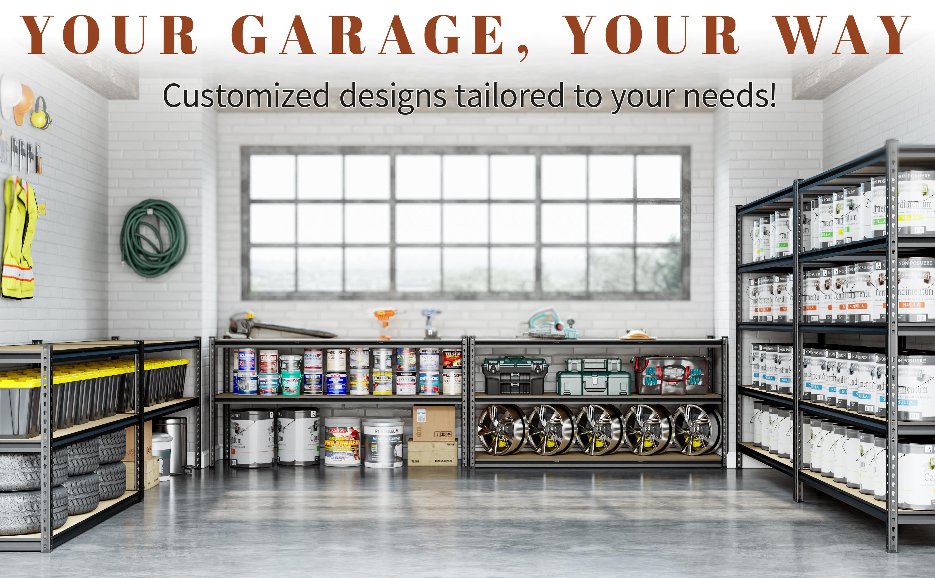 TryLazy 5-Tier Metal Storage Shelving Unit Height Adjustable Versatile Utility Rack Shelf for Craft Warehouse Pantry Kitchen Organiser Heavy Duty 2600lbs