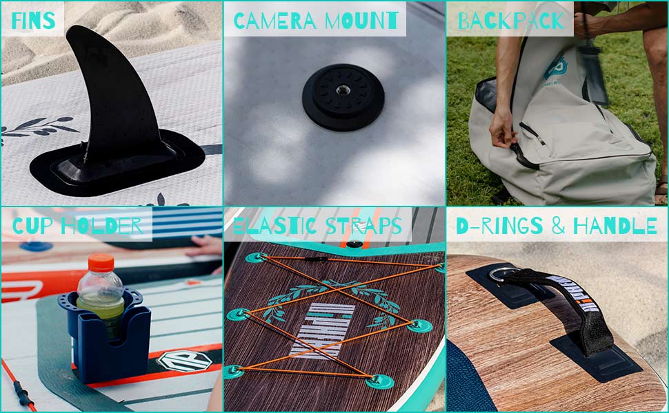 Niphean Inflatable Paddle Board with Beginner Friendly Balanced Wing Design and SUP Accessories, 11' x 33' x 6' for Adults & Youth of All Skill Levels paddle board