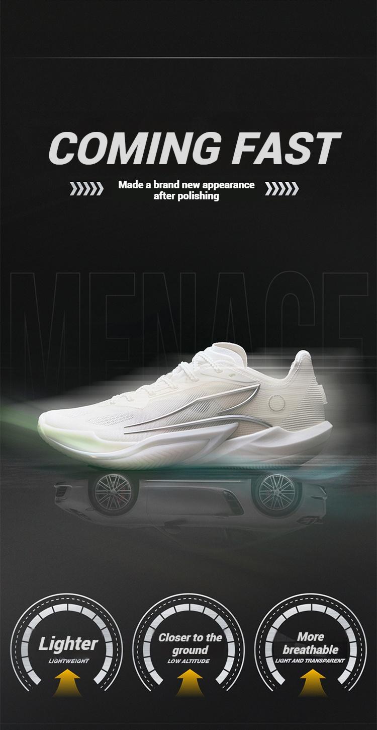 361° Menace 2 PRO Basketball Shoes for Men Lightweight Breathable Outdoor Sneakers with CQT EXTREME Propulsion & RPU Outsole for Superior Traction and Agility