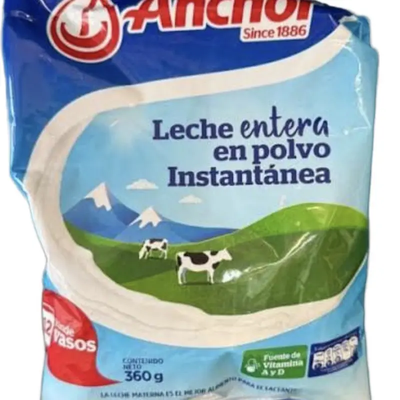 1 BAG LECHE ANCHOR 325 gr  100% Real Milk with Protein Calcium and Vitamin D Shelf Stable Perfect for Fridge or Pantry