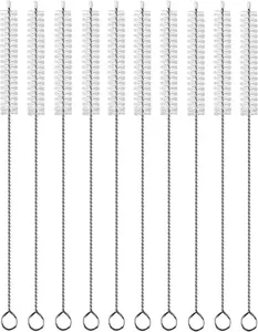 Straw Cleaner Brush Extend 12 inch, Extra Wide 12mm diam Pipe Cleaners, Extra Long Straw Brush for Sippy Cup, Water Bottle and Tubes, Drinking Straw Cleaning brush Set 10 Pack