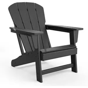Adirondack Chair, Weather Resistant Outdoor Fire Pit Chairs with High Backrest Deep Seat, Outside Furniture for Patio, Deck, Backyard, Easy Assembly