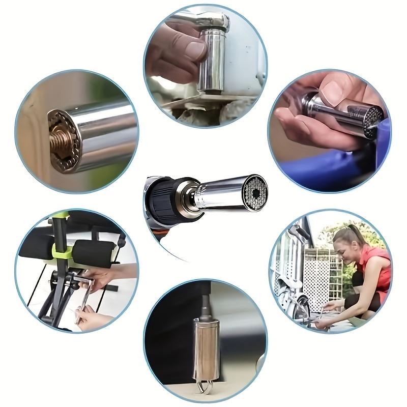 2 Universal Socket Wrench Sets, Professional Socket Sets, with Drill And Ratchet Wrench Adapter, Multi-functional Wrench Repair Tool Sets, Suitable for Standard 1/4 Inch - 3/4 Inch Metric 7mm-19mm, A Great Choice for Daily Use And Gifting.