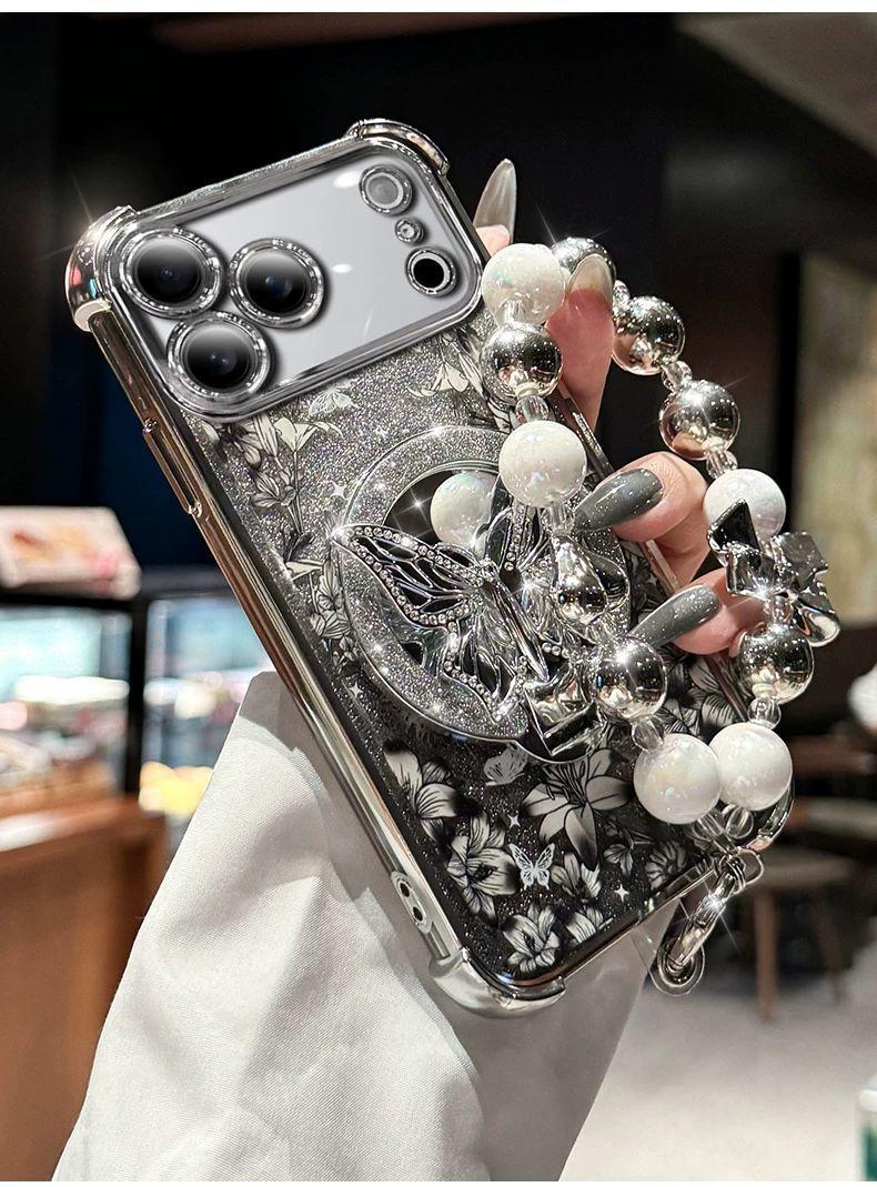 Suitable for Apple 17 Pro Max Phone Case iPhone 16 High-end Protective Cover 15 Plus Flower
