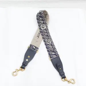 Pre-owned Dior Blue Oblique Canvas&ilver tone Matel Bag Strap T10358953