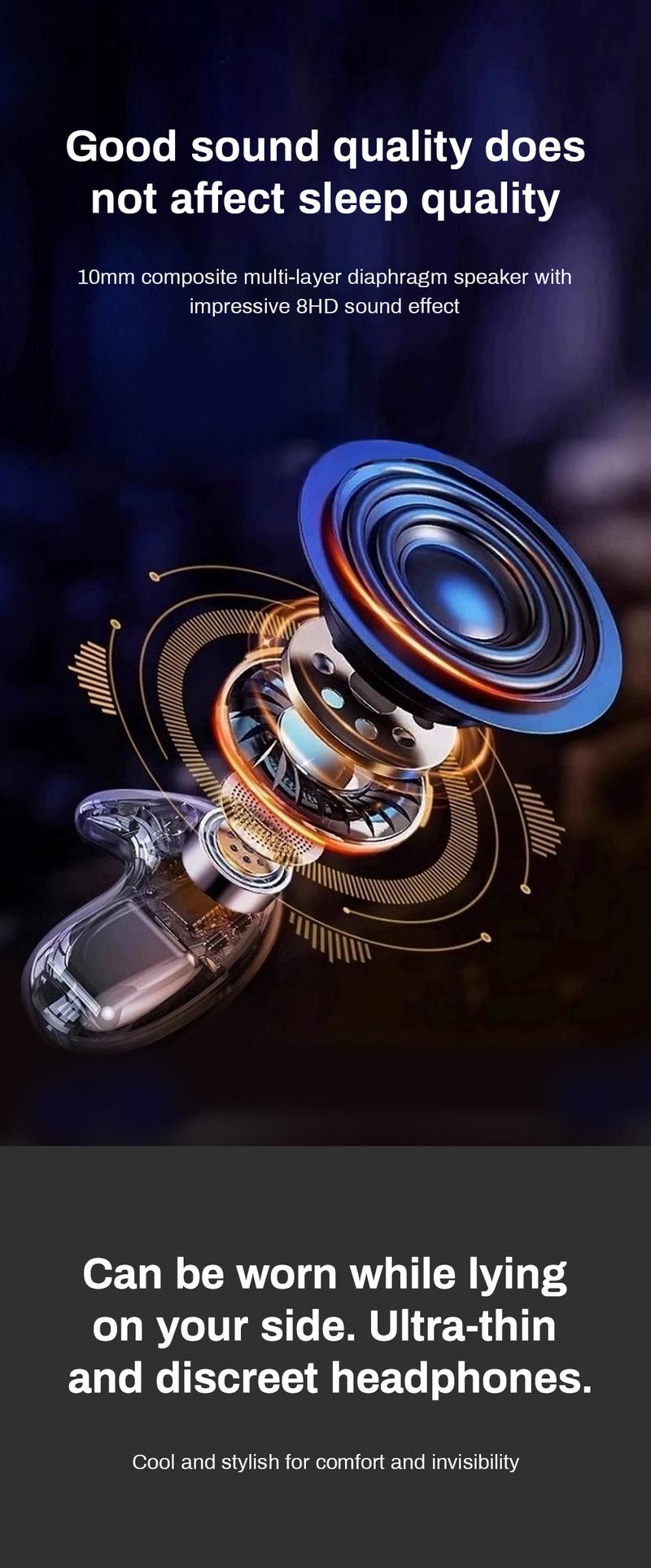 ERAZER XF58 Mini Invisible Headphones Bluetooth 5.4 True Wireless In-Ear Earphones sport Audio Sleeping Earbuds audifonos bluetooth wireless headphones noise cancelling headphones gamingheadset