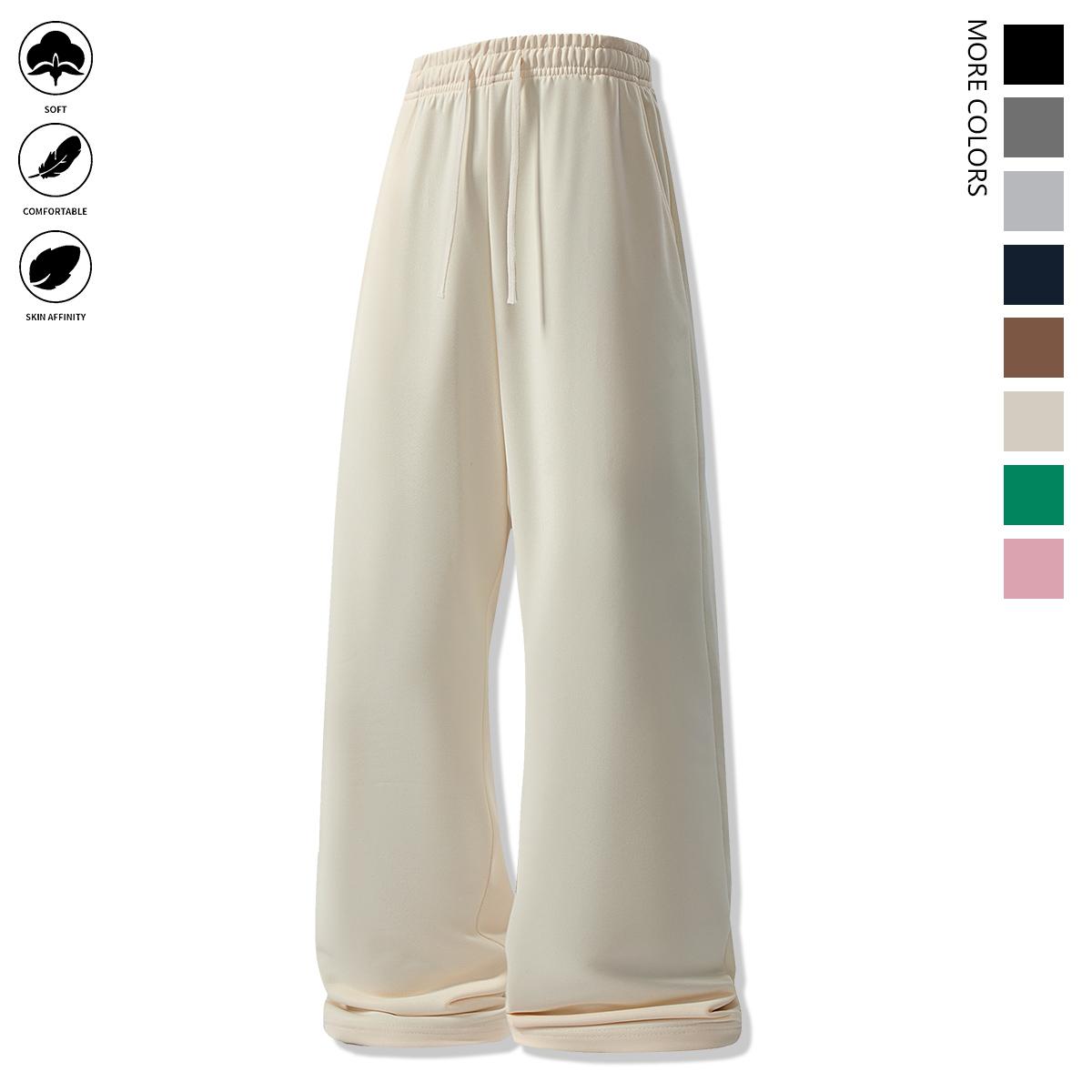 Men's casual jogging pants - elastic belt and drawstring design, side pockets, spring and autumn sports style trousers, comfortable fabrics, durable materials, sports and fitness can be used for going out