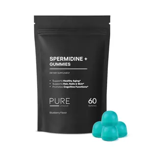 Pure Vitamins Spermidine Plus Gummies  Blueberry Flavor for Men & Women – 300mg per Serving with Vitamins B, C, Zinc & Vitamin E | Healthy Aging, Hair & Skin Support, 60 Count
