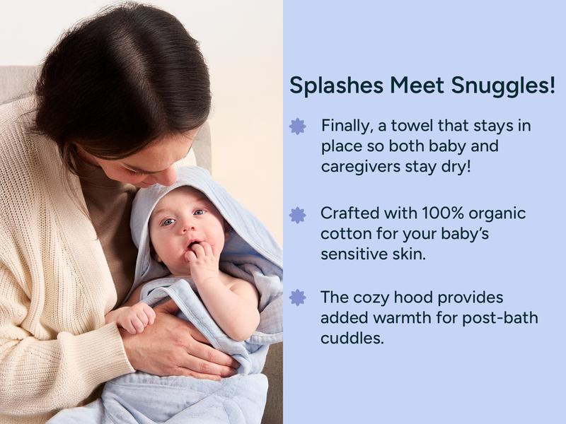 NintaraBaby Hands-Free Hooded Towel - 100% Organic Premium Muslin Cotton, 30" x 30", Ultra-Absorbent, Soft, Breathable, Hypoallergenic, Multipurpose, Gifts for Babies & Infants NintaraBaby Hands-Free Hooded Towel - 100% Organic Premium Muslin Cotton, 30" x 30", Ultra-Absorbent, Soft, Breathable, Hypoallergenic, Multipurpose, Gifts for Babies & Infants