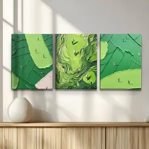 Modern Abstract Golf Course Canvas Art Print Set, Wall Decor for Living Room Office Bedroom Home Decoration