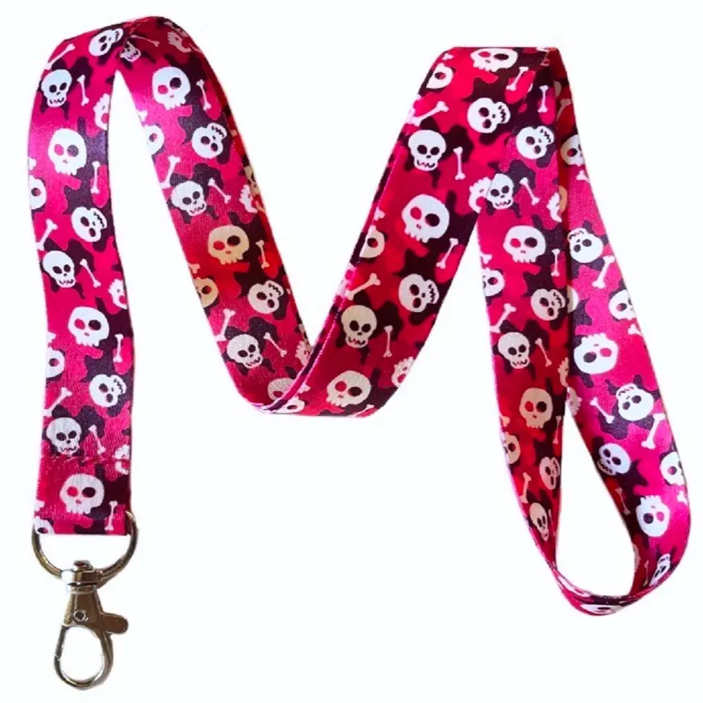 Execucat Lanyard - Pink Camouflage Skulls, ID Badge Holder, Keychain