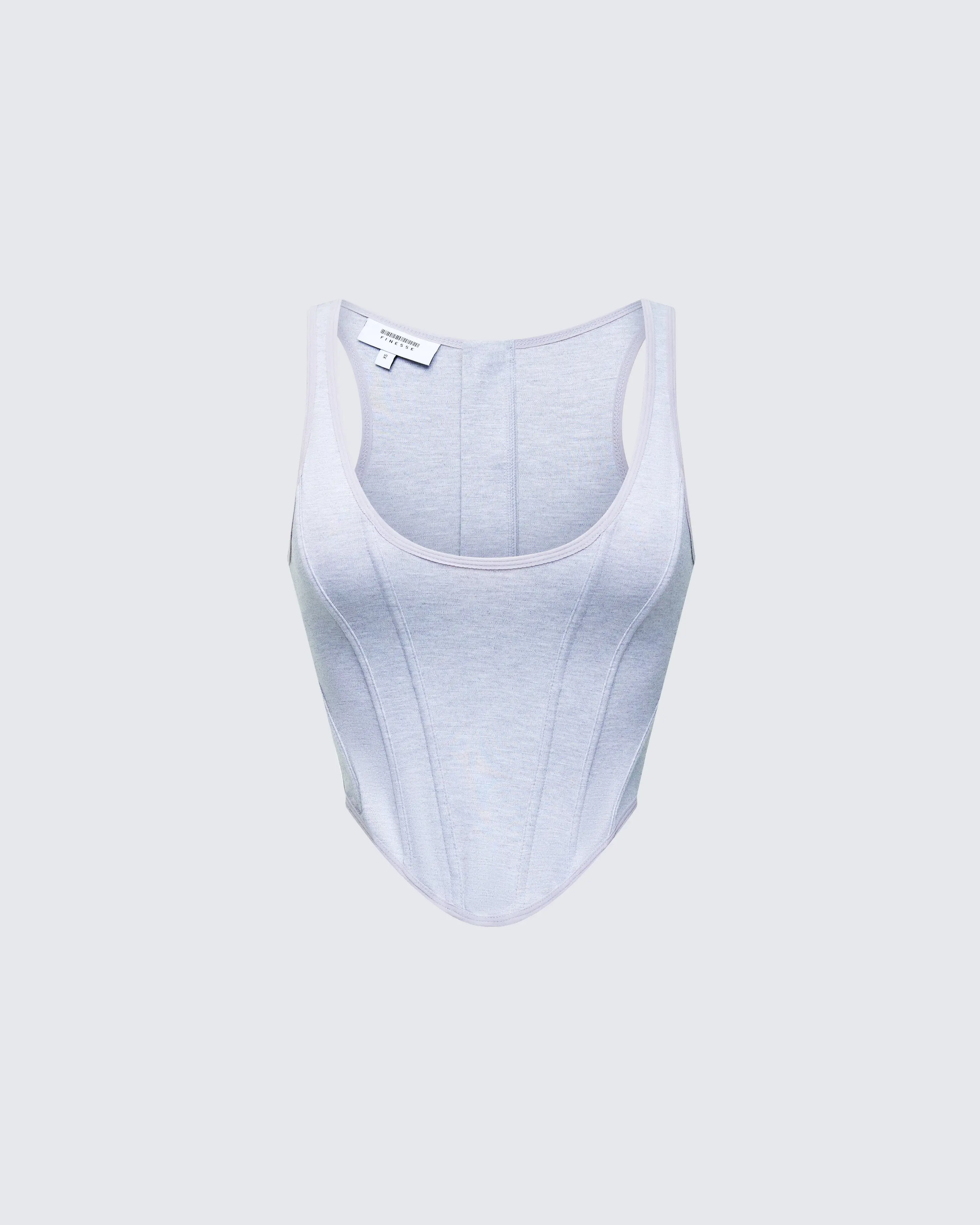 Allie Grey Jersey Corset Top