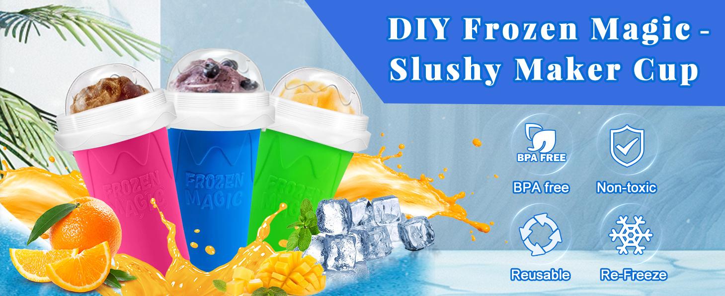 Frozen Magic Slushie Maker for Kids & Adults Magic Squeeze DIY Frozen ...