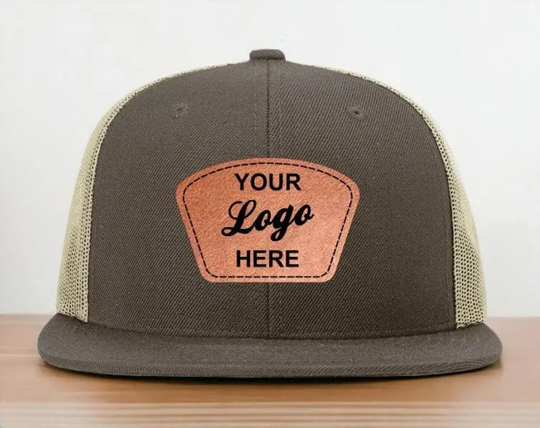 Custom Leather Patch Hat Richardson 511 Flat Bill