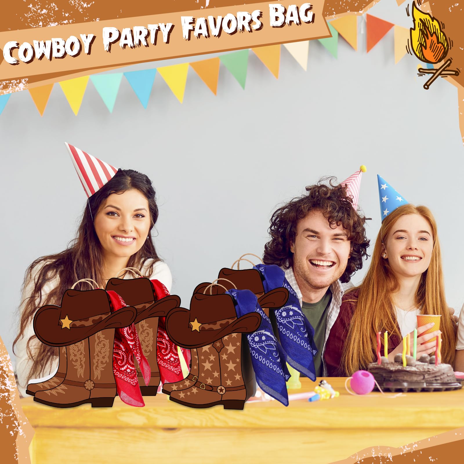 16/32 Pcs Cowboy Party Gift Bags Cowgirl Boots Gift Paper Bags with Handle paisley bandanas Western Theme Party Decorations for Summer Birthday Wedding girls' night Last Rodeo Party bridal showers Supplie 16/32 Pcs Cowboy Party Gift Bags Cowgirl Boots Gift Paper Bags with Handle paisley bandanas Western Theme Party Decorations for Summer Birthday Wedding girls' night Last Rodeo Party bridal showers Supplie