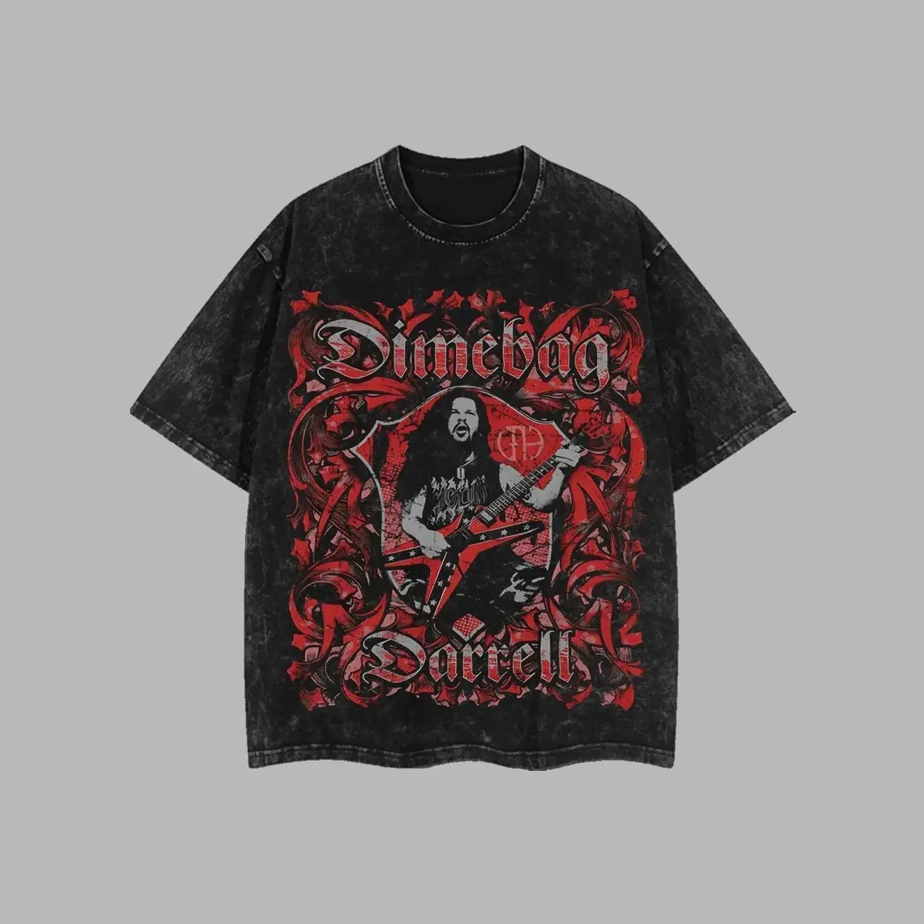 [$$$MANLIFE] Pantera Dimebag Darrell Guitar Retro Unisex Washed T-Shirt – Pantera Band 100% Heavyweight Cotton, 90s Records Rock Groove Metal Cotton Tee, Groove Metal Rock Band Shirt, Oversized Vintage Tee, Heavy Metal Merch, Gift for Rock Fans OO9
