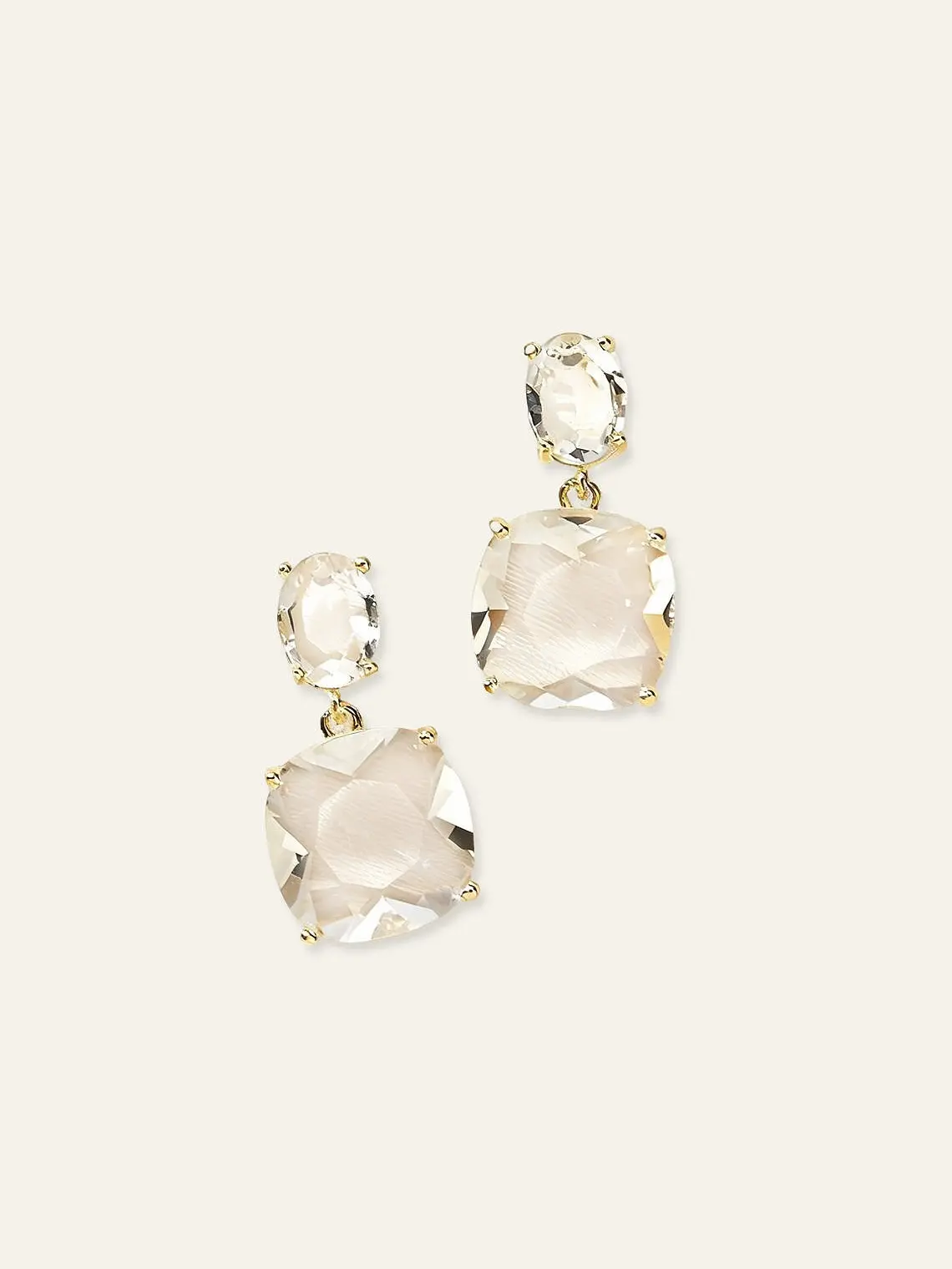 Azazie Transparent Crystal Gemstone Earrings Minimalist Stud Dangling Crystal Bridal Bridesmaid Formal Evening Earrings