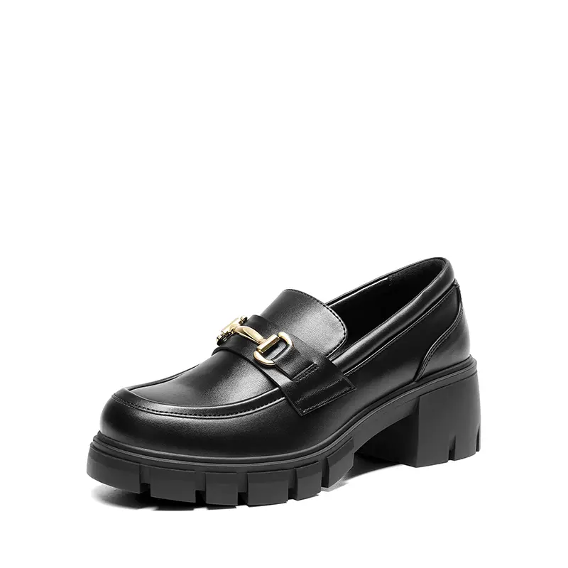 Dream Pairs Women's Chunky Slip-On Loafers with Round Toe and Chunky Bit Detail, Comfortable Synthetic Leather Casual Walking Shoes, Slip On Shoes, Soft, Stylish, Footwear, Casual Wear, Design, Statement Shoes,shoes for back to school,back to school shoes