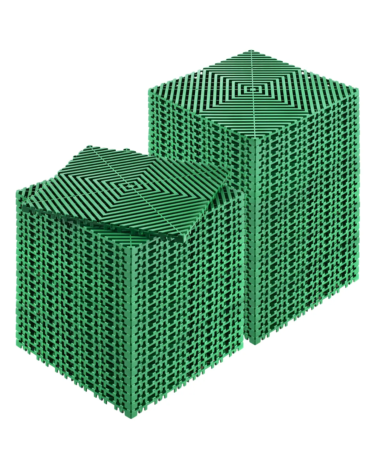 【Summerfinds】VEVOR Interlocking Drainage Mat 50 Pcs Modular Interlocking Cushion12” x 12” Splicing Drainage MatsNon-Slip Green PP Drainage Floor Tile and Shower Matfor GarageGardenKitchen & Outdoor