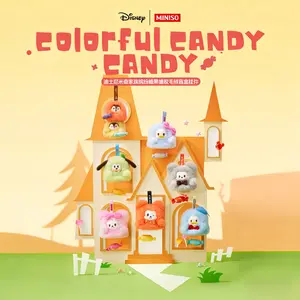 【Limited Gift】MINISO Disney Mickey Family Colorful Candy Rubber Blind Box Keychain Series Gift Cute  075