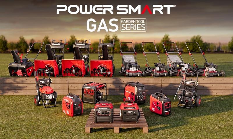 PowerSmart 21 in. Gas Lawn Mower, 144cc 2-in-1 Mulching Push Mower with 6-Positions Height Adjustment, High Rear Wheels ,Garden ,Springtok(V8721C)
