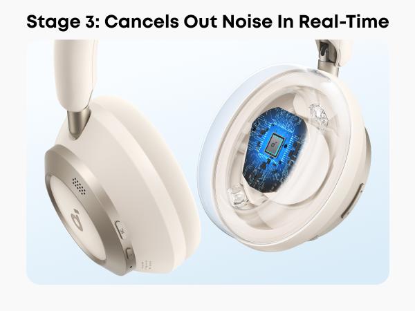 soundcore Space One Pro, FlexiCurve Over-Ear Headphone, Adaptive Active Noise Cancelling Headphones Driven by 6 Mics, 60H Lossless Audio, Ultra-Fast Charging, Hi-Res Wireless, Comfortable Fit