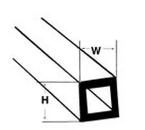 Plastruct 90204 ST-10 4pk SQUARE TUBING 5/16