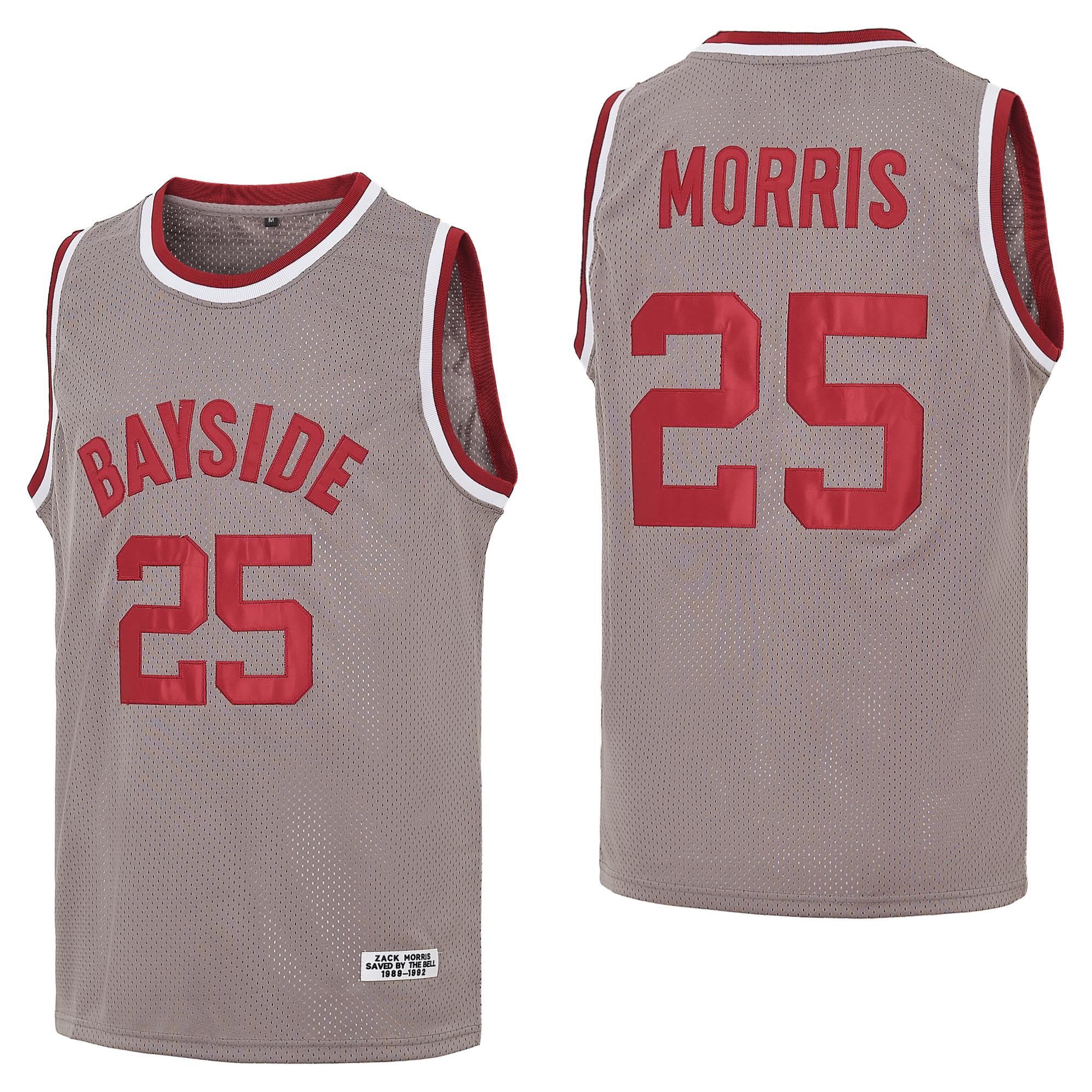 Zack Morris 25 Bayside Tigers Basketball Jersey,Gift for Game Day, Greenish